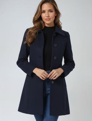 Long Wool Coat Women Stand Collar - View 10