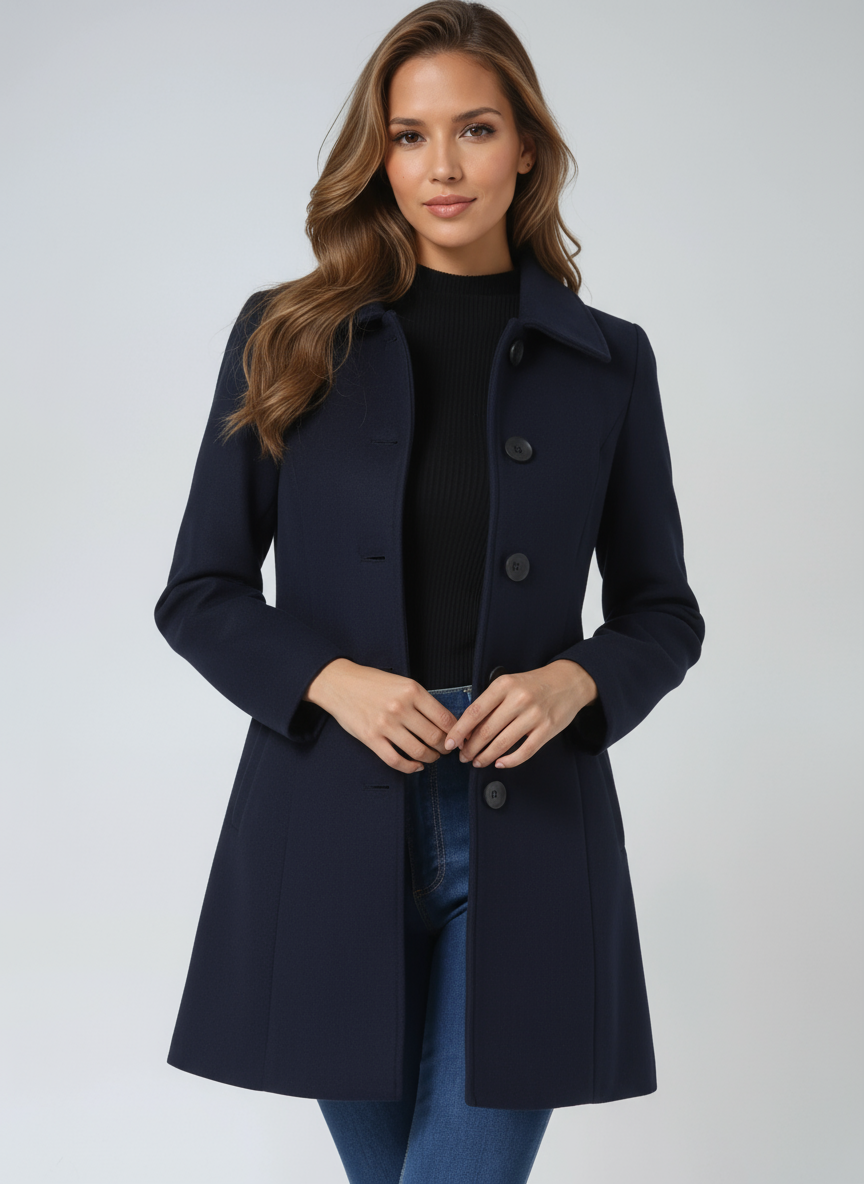 Long Wool Coat Women Stand Collar - View 10