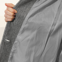Long Wool Coat Women Stand Collar - View 5