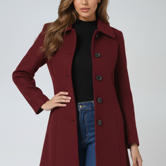 Long Wool Coat Women Stand Collar - View 6