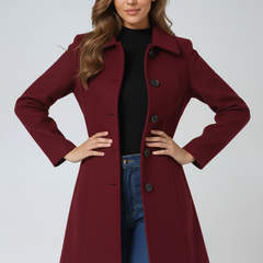 Long Wool Coat Women Stand Collar - View 7