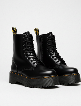 Platform Combat Boots Women Lace Up