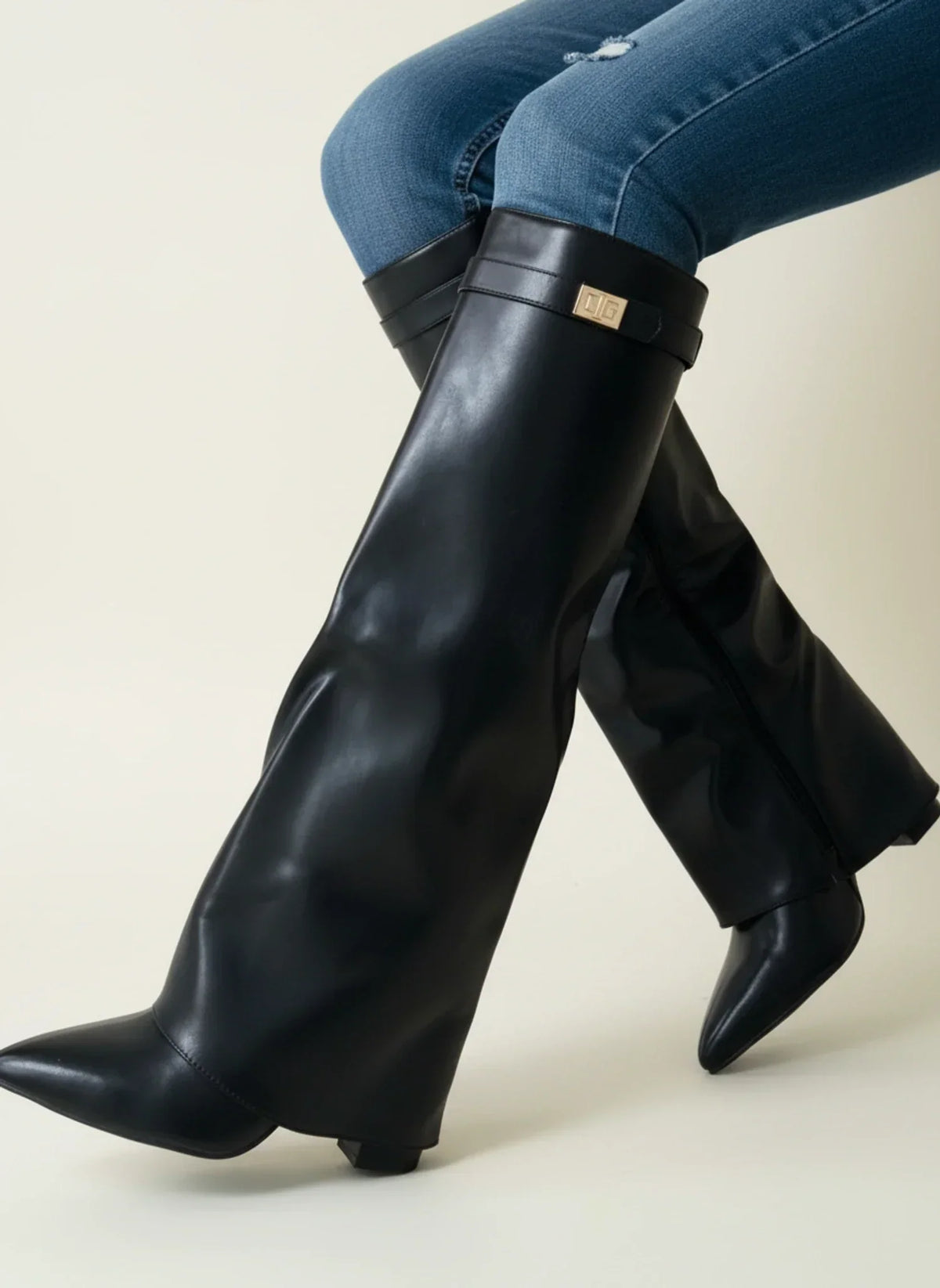 Suede Slouch Boots Women Knee High - View 3