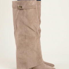 Suede Slouch Boots Women Knee High - View 4