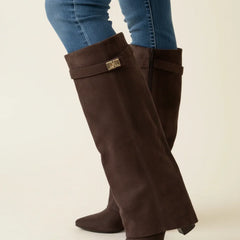 Suede Slouch Boots Women Knee High - View 6