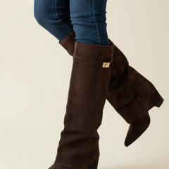Suede Slouch Boots Women Knee High - View 7