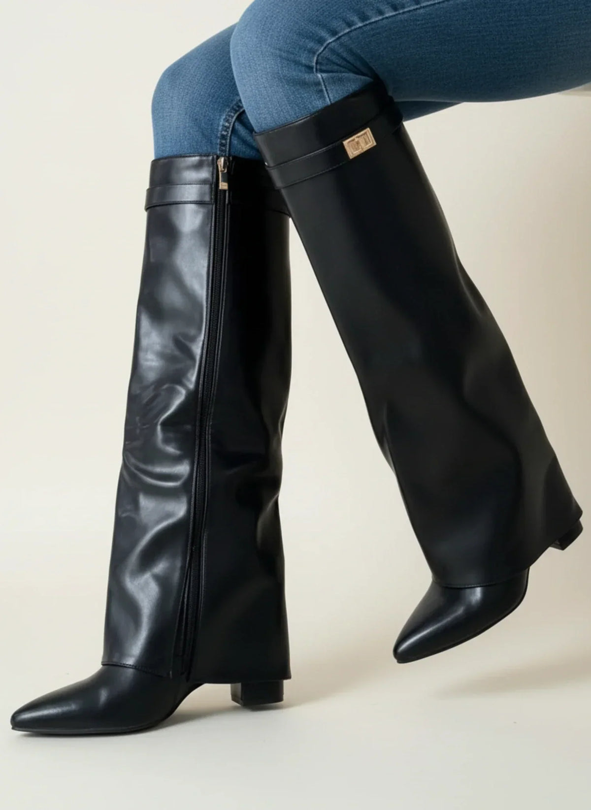 Suede Slouch Boots Women Knee High - View 9