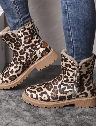 Fleece Lined Ankle Boots Women Chunky - View 5