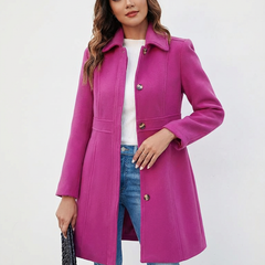 Fit And Flare Wool Coat Women - View 10