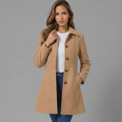 Fit And Flare Wool Coat Women - View 11