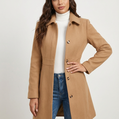 Fit And Flare Wool Coat Women - View 12
