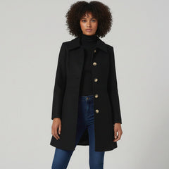 Fit And Flare Wool Coat Women - View 2