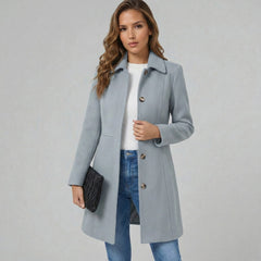 Fit And Flare Wool Coat Women - View 5