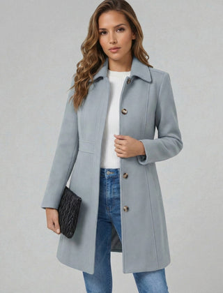 Fit And Flare Wool Coat Women - View 5