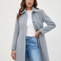 Fit And Flare Wool Coat Women - View 6