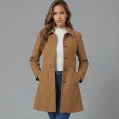 Fit And Flare Wool Coat Women - View 7