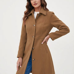 Fit And Flare Wool Coat Women - View 8