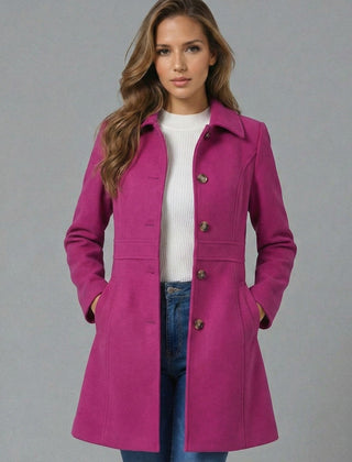 Fit And Flare Wool Coat Women - View 9