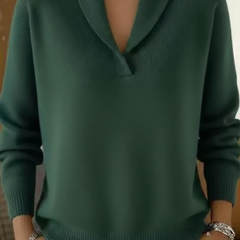 Shawl Collar Sweater Women Chunky Knit - View 4