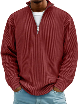 Mens Quarter Zip Sweatshirt Pullover