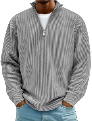 Mens Quarter Zip Sweatshirt Pullover - View 10