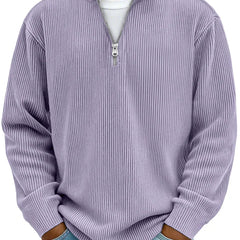 Mens Quarter Zip Sweatshirt Pullover - View 3