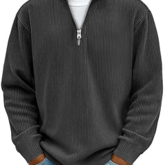 Mens Quarter Zip Sweatshirt Pullover - View 4