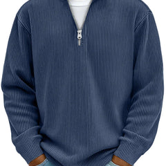 Mens Quarter Zip Sweatshirt Pullover - View 6