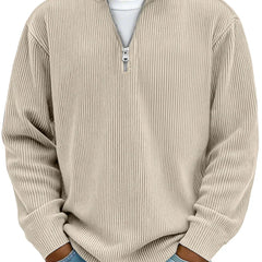 Mens Quarter Zip Sweatshirt Pullover - View 7
