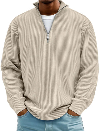 Mens Quarter Zip Sweatshirt Pullover - View 7
