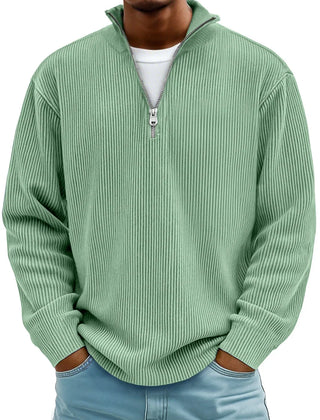 Mens Quarter Zip Sweatshirt Pullover - View 8