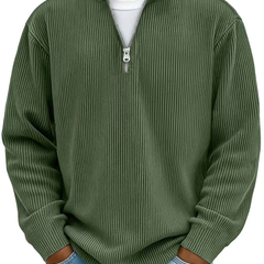 Mens Quarter Zip Sweatshirt Pullover - View 9