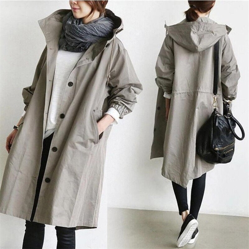Hooded Rain Coat Women Waterproof - View 9