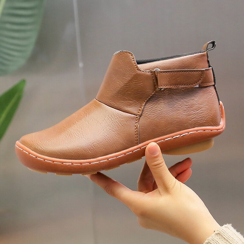 Orthopedic Leather Ankle Boots Women - View 7