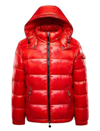 Glossy Down Puffer Jacket Women Hooded - View 2