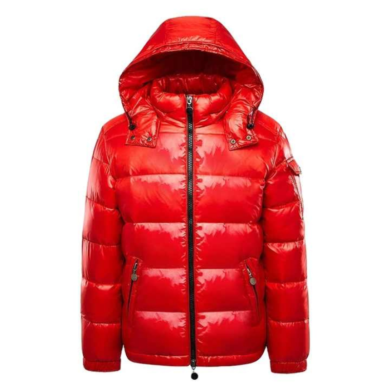 Glossy Down Puffer Jacket Women Hooded - View 2
