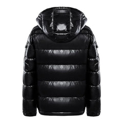 Glossy Down Puffer Jacket Women Hooded - View 7