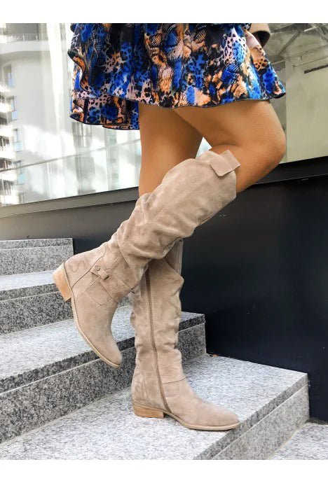Over The Knee Suede Boots Women Slouchy