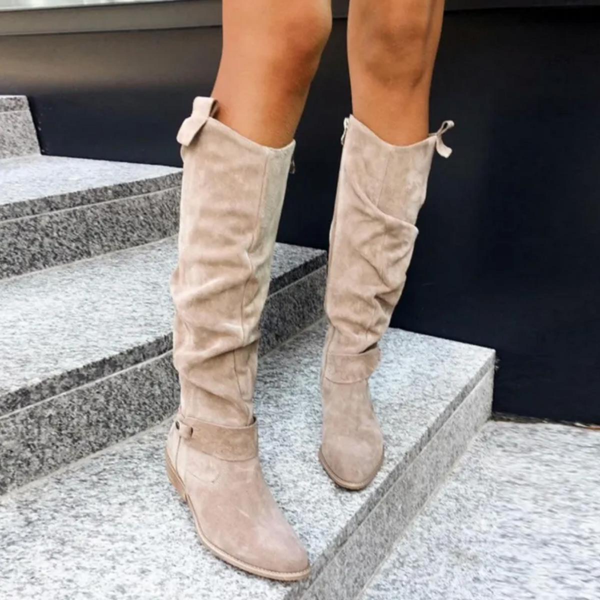Over The Knee Suede Boots Women Slouchy - View 2