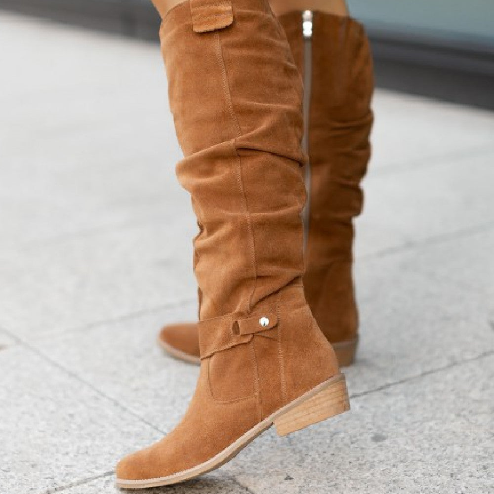 Over The Knee Suede Boots Women Slouchy - View 5