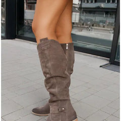 Over The Knee Suede Boots Women Slouchy - View 8