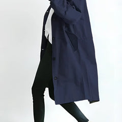 Hooded Windbreaker Coat Women Long - View 11