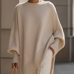 Oversized Batwing Knit Sweater Women