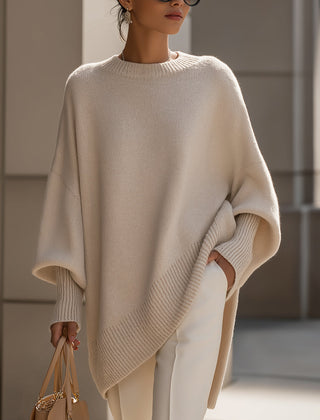 Oversized Batwing Knit Sweater Women