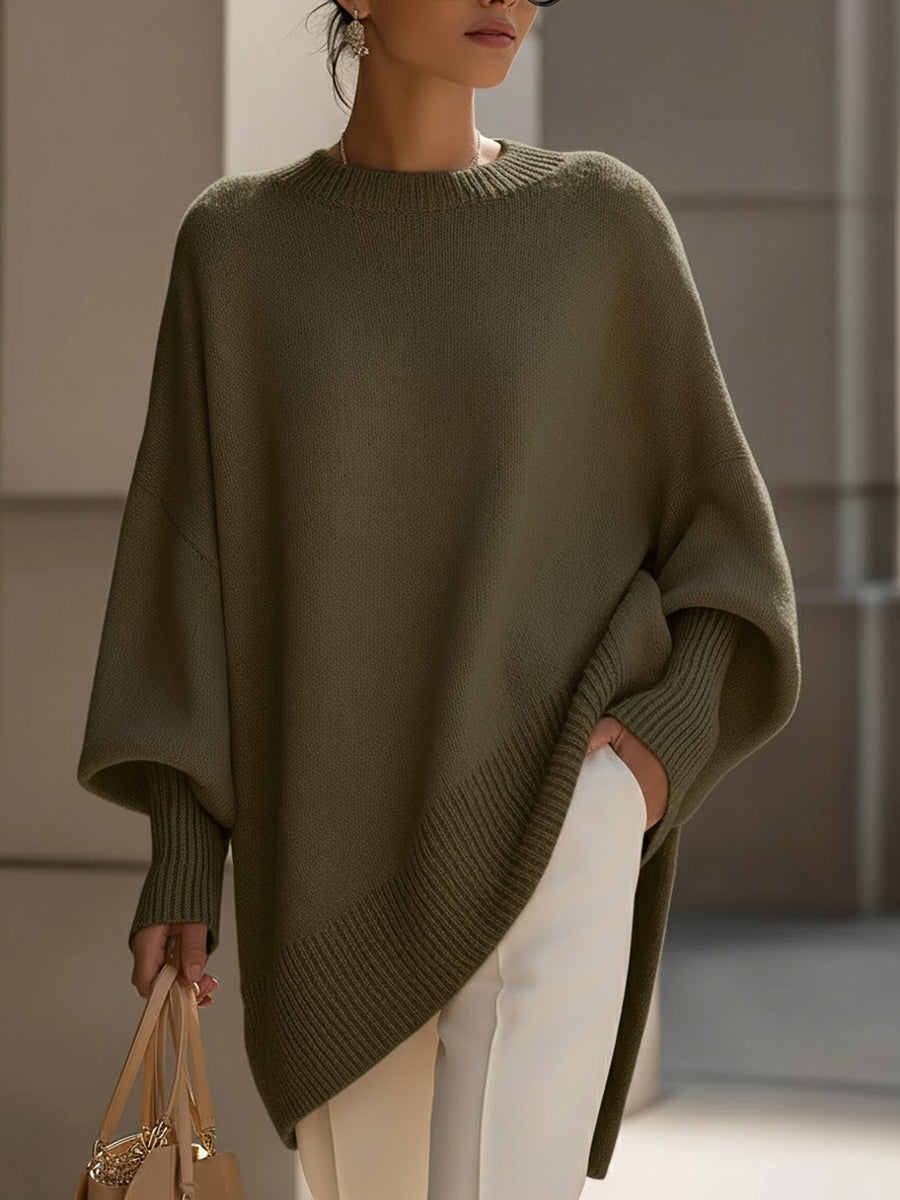 Oversized Batwing Knit Sweater Women - View 11
