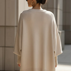 Oversized Batwing Knit Sweater Women - View 4