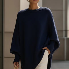 Oversized Batwing Knit Sweater Women - View 7