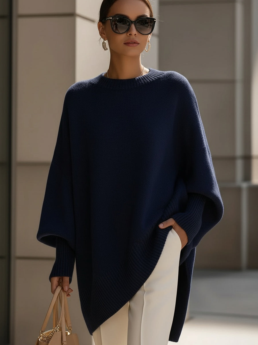 Oversized Batwing Knit Sweater Women - View 7