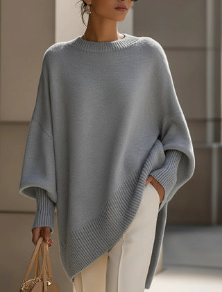 Oversized Batwing Knit Sweater Women - View 9