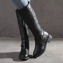 Knee High Riding Boots Women Leather